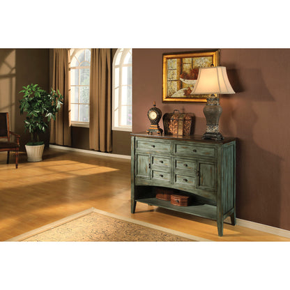 MARKETPLACE 12038 Hartford Chest - 6 Drawer Short Blue