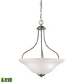 THOMAS 1203PL/20-LED Conway 18'' Wide 3-Light Pendant - Brushed Nickel