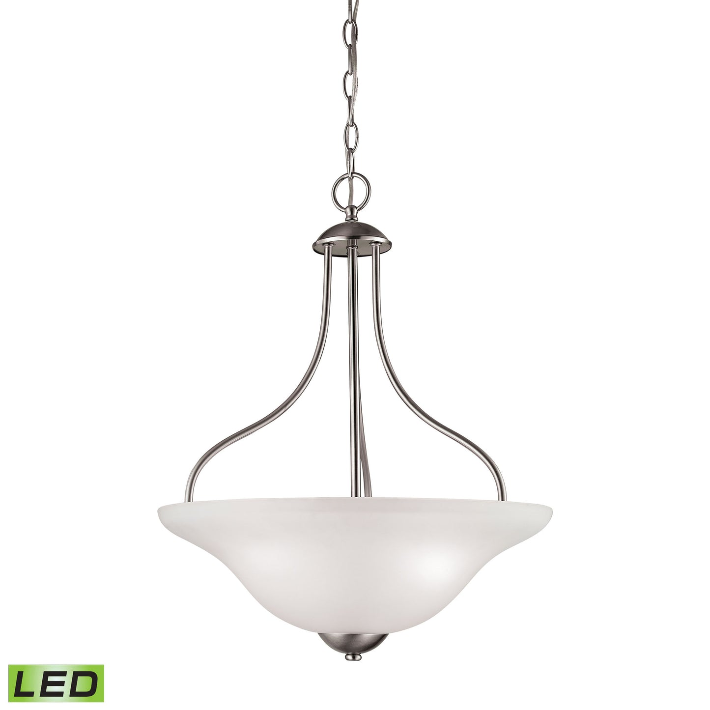 THOMAS 1203PL/20-LED Conway 18'' Wide 3-Light Pendant - Brushed Nickel