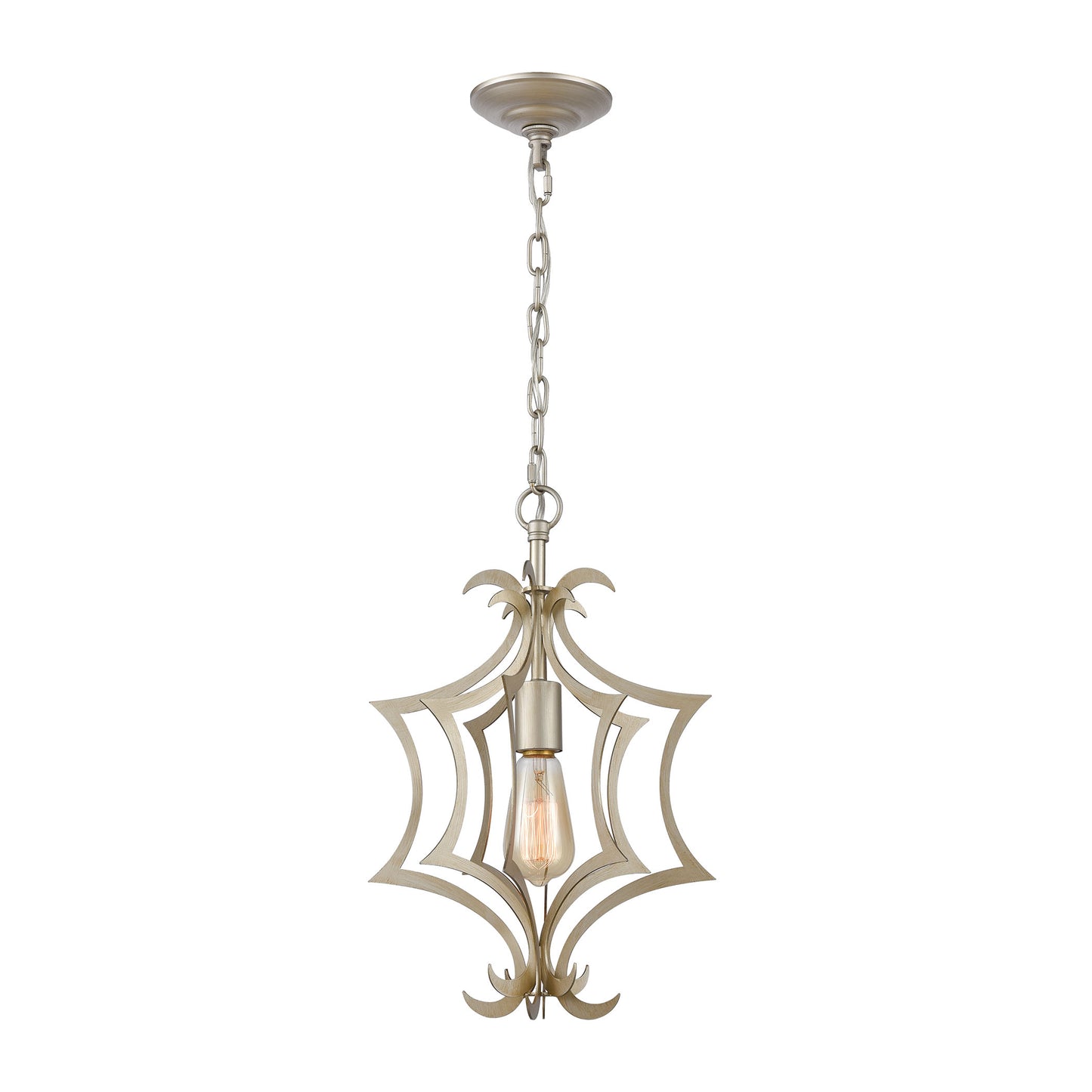 ELK SHOWROOM 12061/1 Delray 11'' Wide 1-Light Mini Pendant - Aged Silver