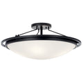 KICHLER 42025BK 23.25" 4 Light Semi Flush Olde Bronze