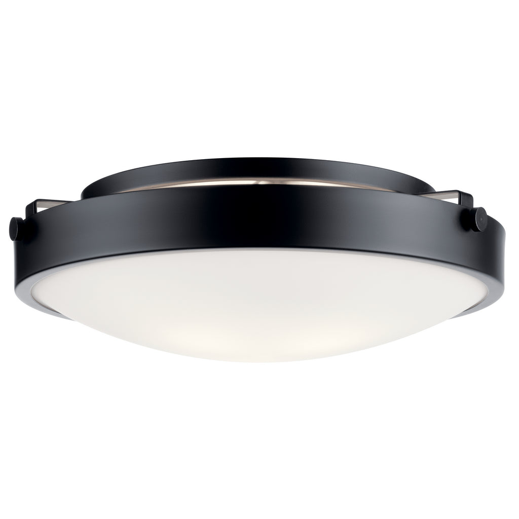 KICHLER 42275BK Lytham 3 Light Flush Mount Brushed Nickel