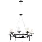 KICHLER 43695BK Alton 38" 8 Light Chandelier Chrome
