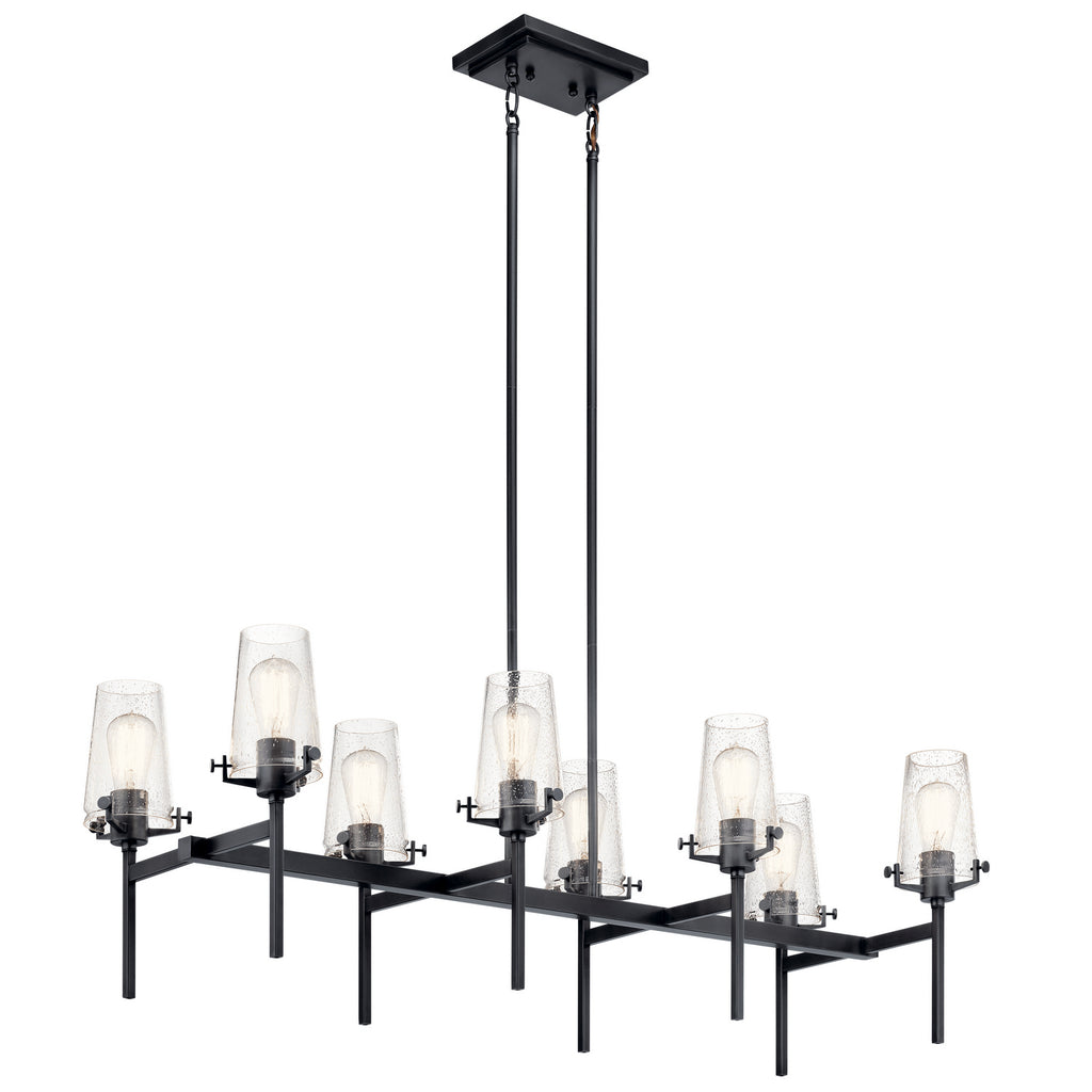 KICHLER 43696BK Alton 46" 8 Light Linear Chandelier Chrome