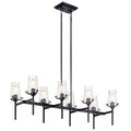 KICHLER 43696BK Alton 46" 8 Light Linear Chandelier Chrome