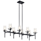 KICHLER 43696BK Alton 46" 8 Light Linear Chandelier Chrome
