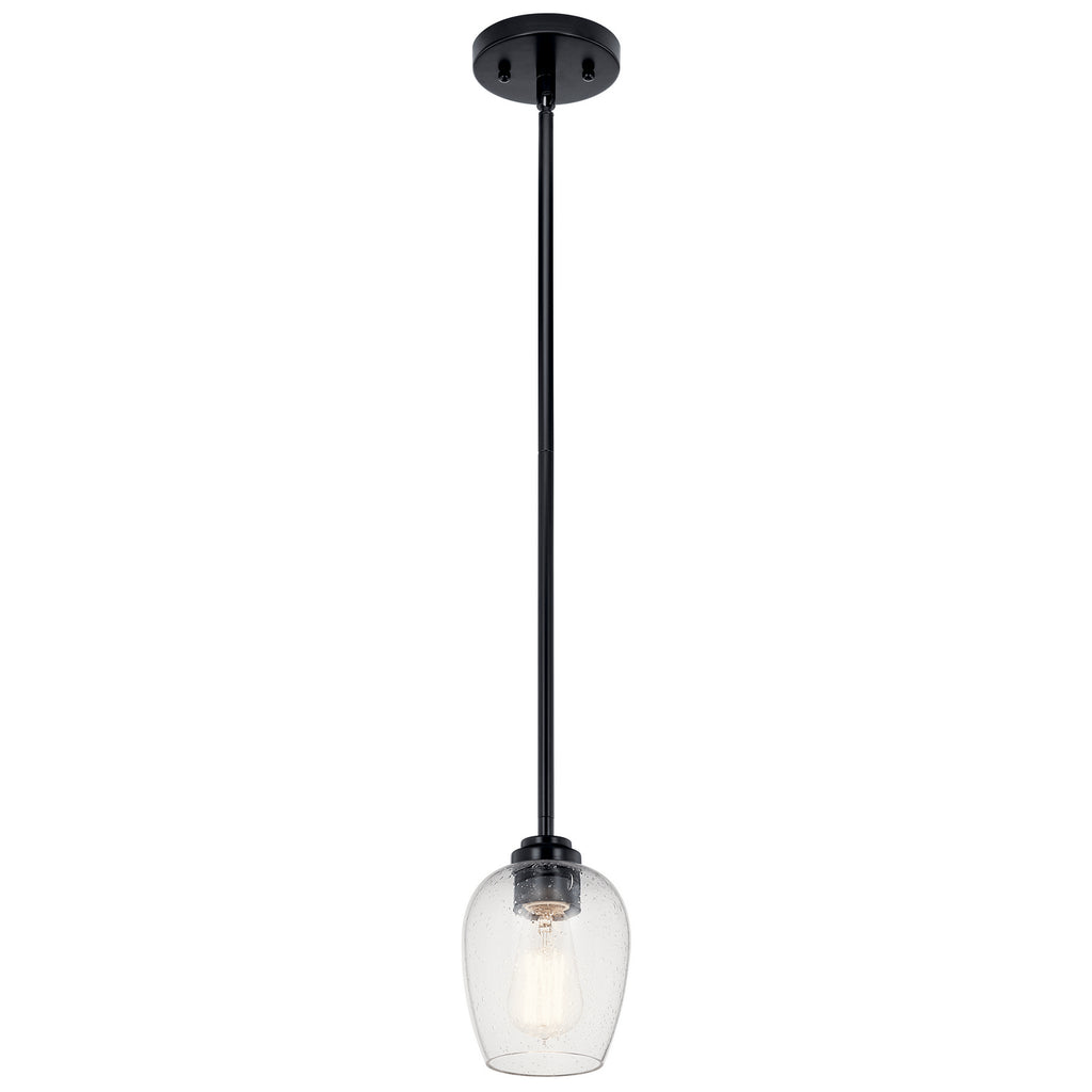 KICHLER 44380BKCS Valserrano 7.75" 1 Light Mini Pendant Black