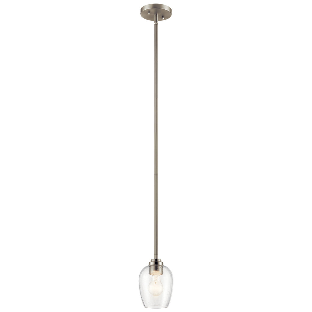 KICHLER 44380NICS Valserrano 7.75" 1 Light Mini Pendant Brushed Nickel