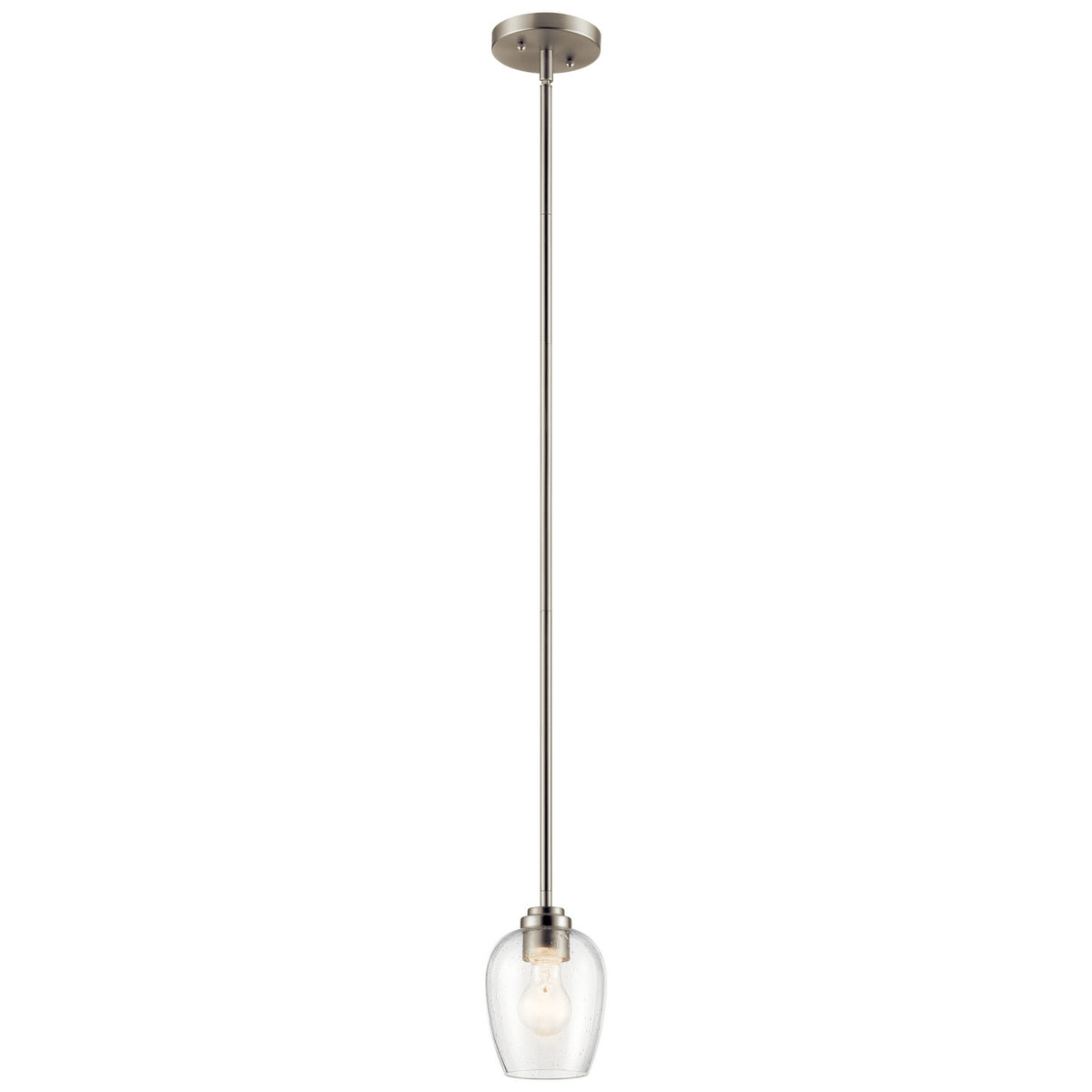 KICHLER 44380NICS Valserrano 7.75" 1 Light Mini Pendant Brushed Nickel