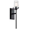 KICHLER 45295BK Alton 22" 1 Light Wall Sconce With Clear Seeded Glass In Chrome