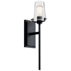 KICHLER 45295BK Alton 22" 1 Light Wall Sconce With Clear Seeded Glass In Chrome