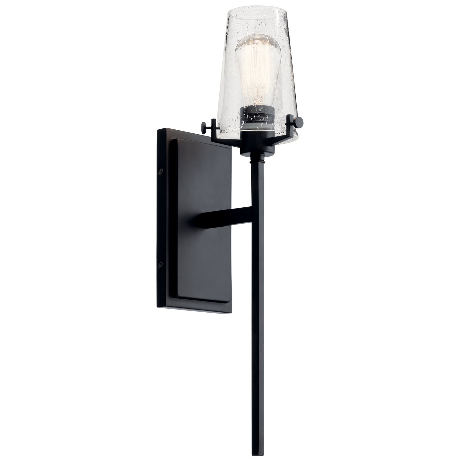 KICHLER 45295BK Alton 22" 1 Light Wall Sconce With Clear Seeded Glass In Chrome