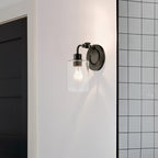 KICHLER 45664BK Gunnison 1 Light Wall Sconce Chrome