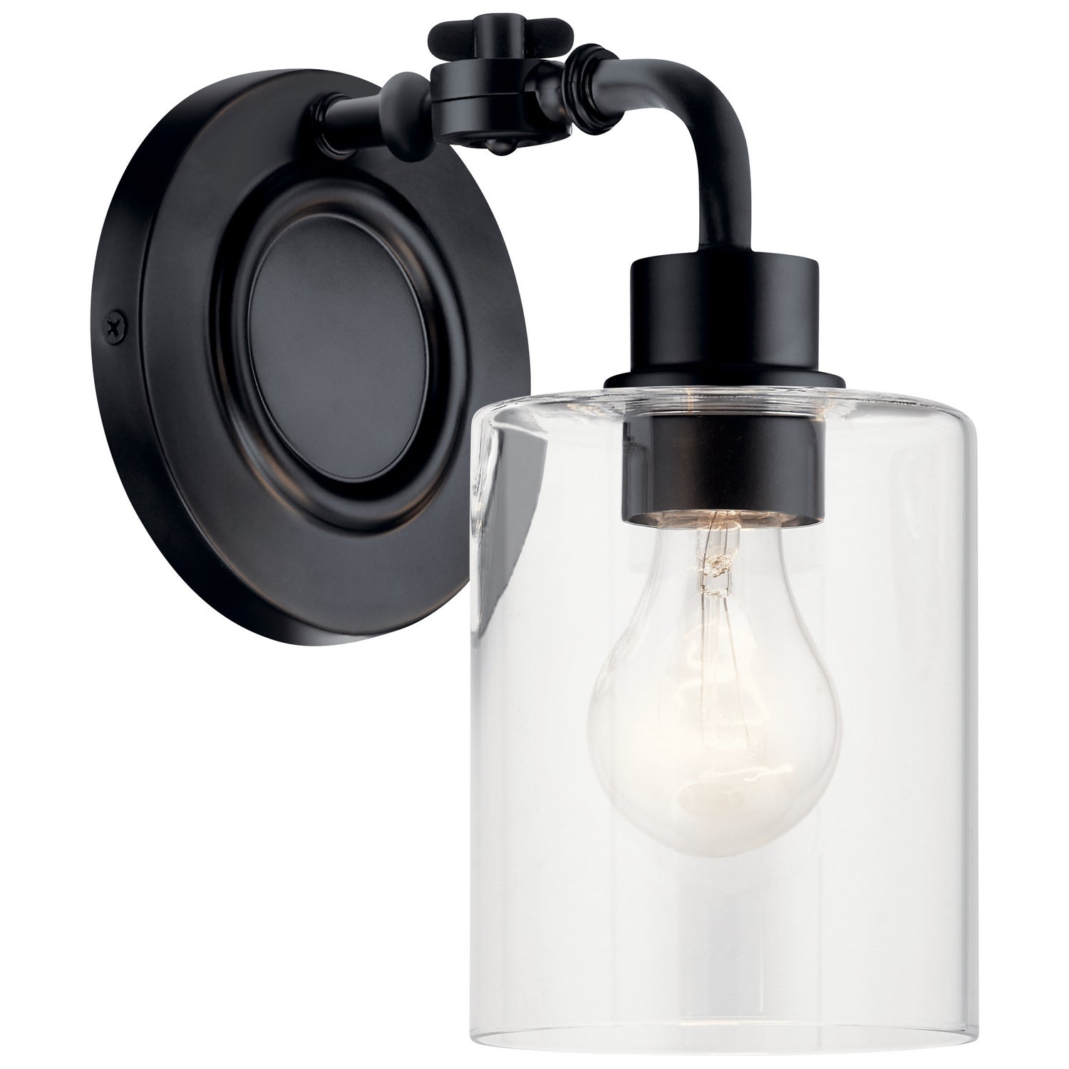 KICHLER 45664BK Gunnison 1 Light Wall Sconce Chrome