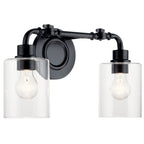 KICHLER 45665BK Gunnison 17" 2 Light Vanity Light Chrome