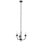 KICHLER 52383BK Kennewick 3 Light Chandelier Brushed Nickel