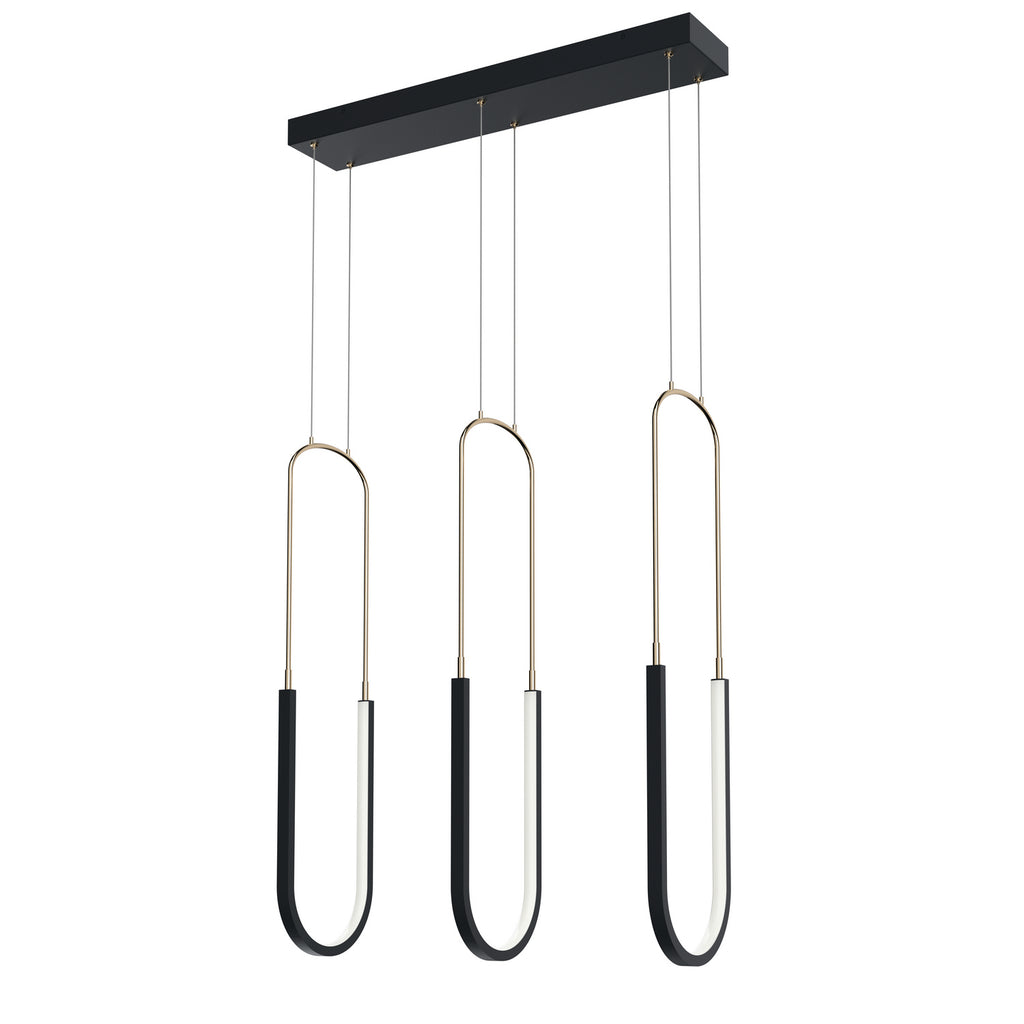 ELAN 84315MBK Wayan Linear Chandelier - Matte Black