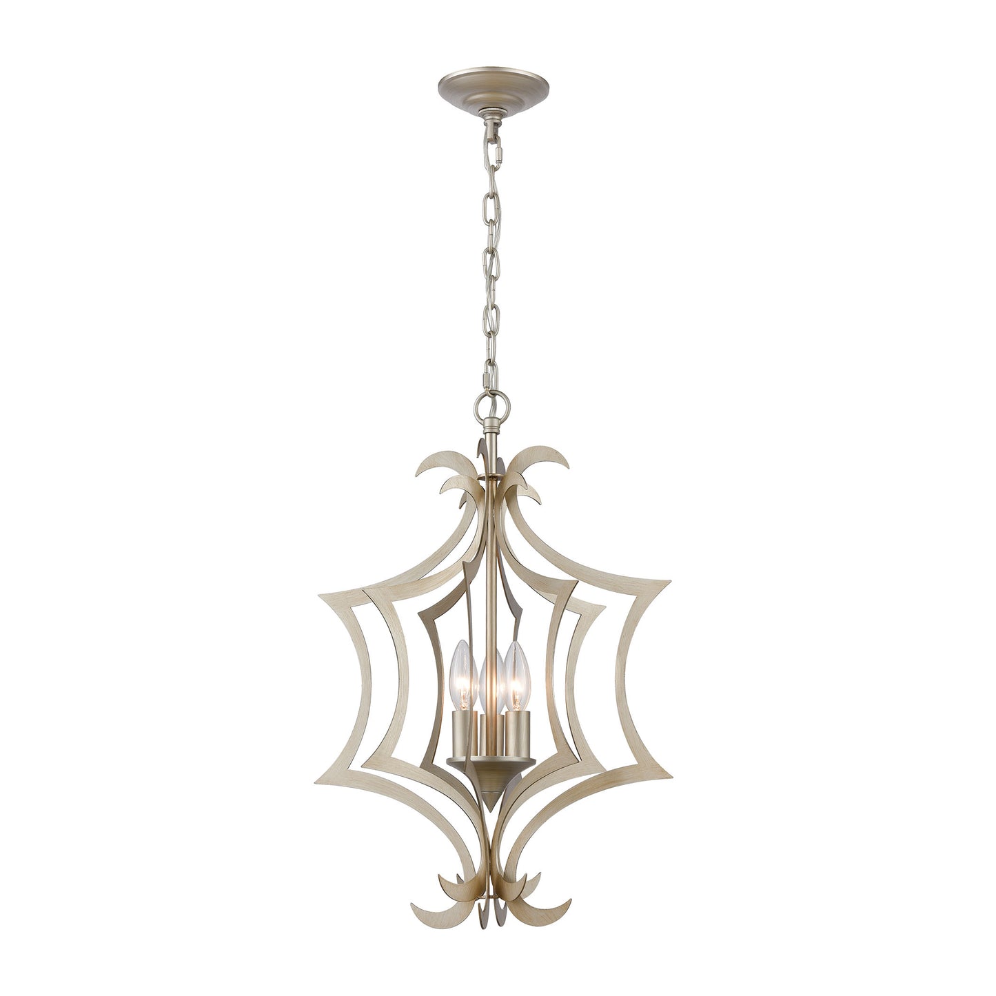 ELK SHOWROOM 12062/3 Delray 15'' Wide 3-Light Pendant - Aged Silver