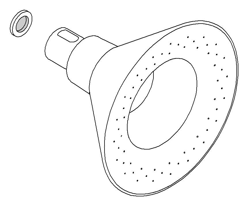 KOHLER Assembly, Showerhead 2.5 Gpm + Packaging - Polished Chrome, K-1208108-CP
