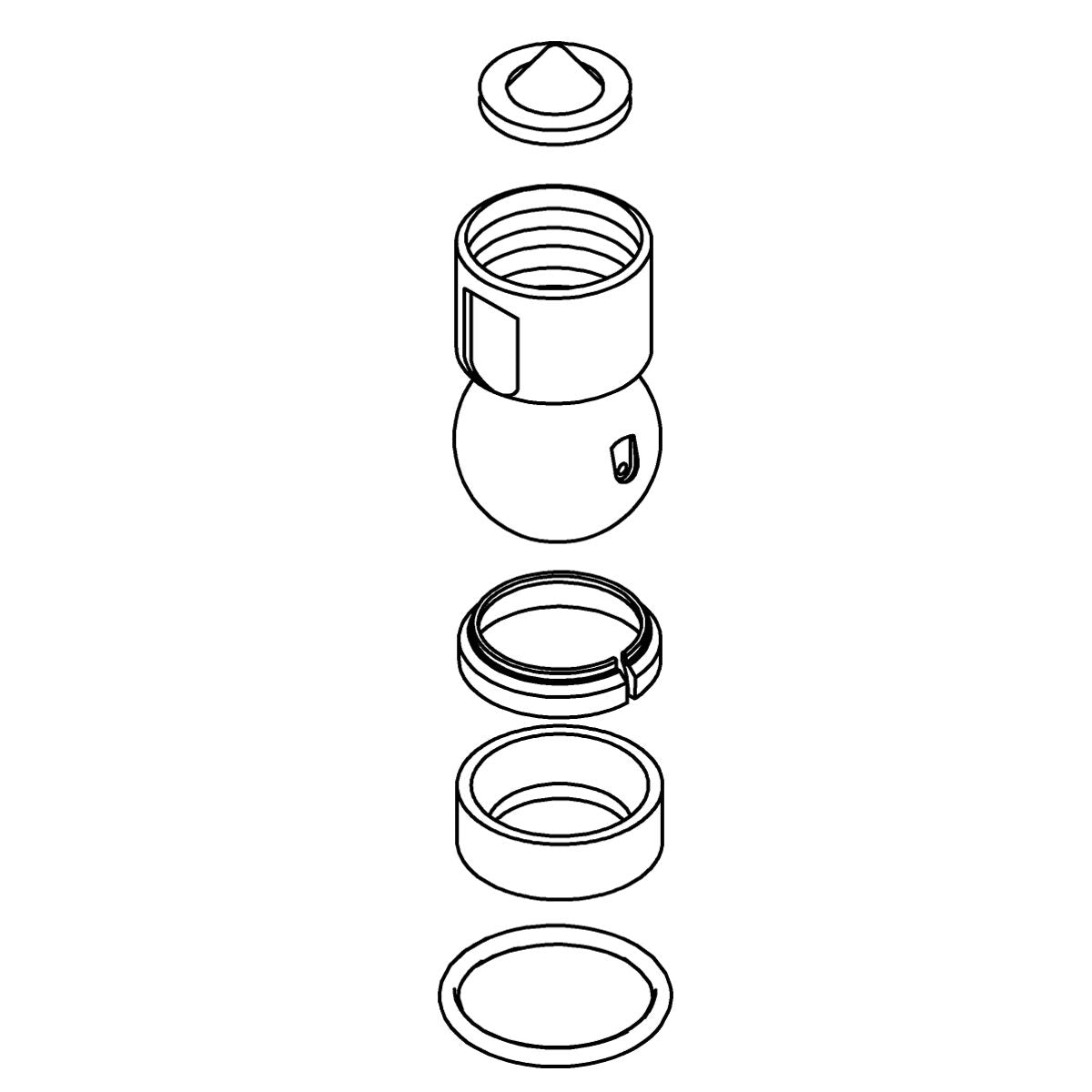 KOHLER Ball Joint Kit, 2.0 Gpm - Vibrant Brushed Nickel, K-1208800-BN