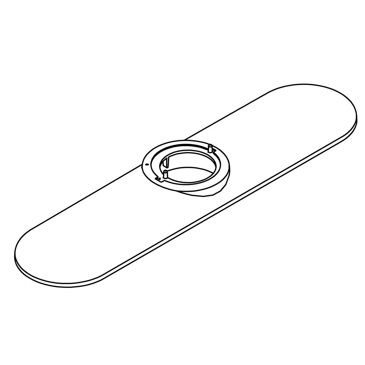 KOHLER Escutcheon Kit - Vibrant Brushed Moderne Brass, K-1209172-2MB