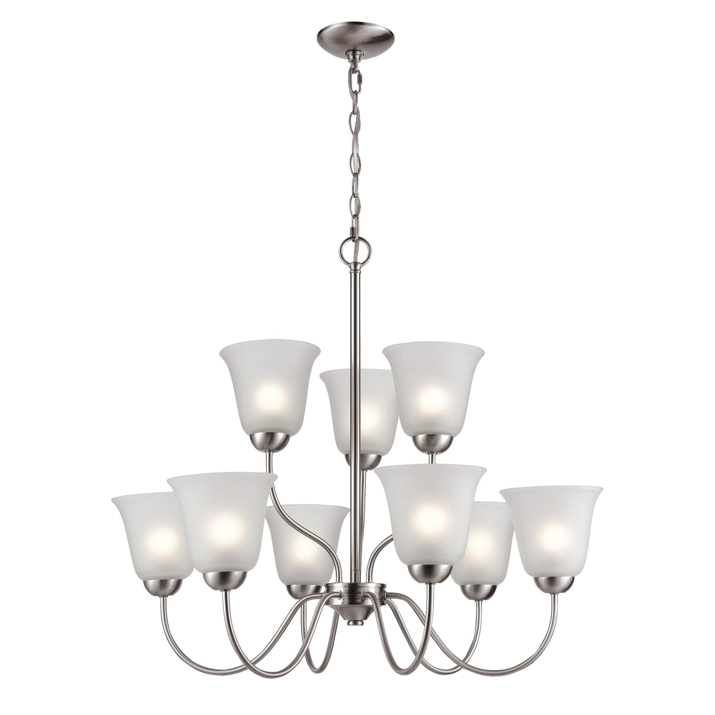 THOMAS 1209CH/20 Conway 26'' Wide 9-Light Chandelier - Brushed Nickel