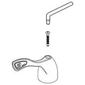 MOEN 121443 Commercial Wrist Blade Handle For Ceramic Disc,Hot 8100 Series - Chrome