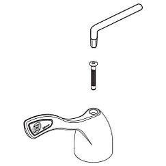 MOEN 121443 Commercial Wrist Blade Handle For Ceramic Disc,Hot 8100 Series - Chrome