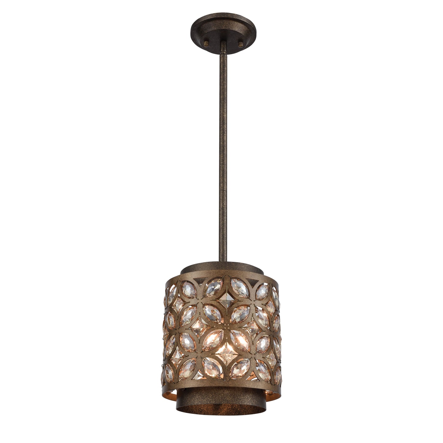 ELK SHOWROOM 12152/1 Rosslyn 8'' Wide 1-Light Mini Pendant - Mocha