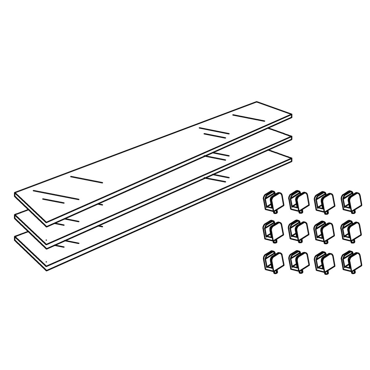 KOHLER Verdera, Glass Shelf Kit, 24" Cabinet, K-1215251-C