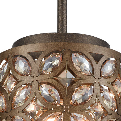 ELK SHOWROOM 12152/1 Rosslyn 8'' Wide 1-Light Mini Pendant - Mocha