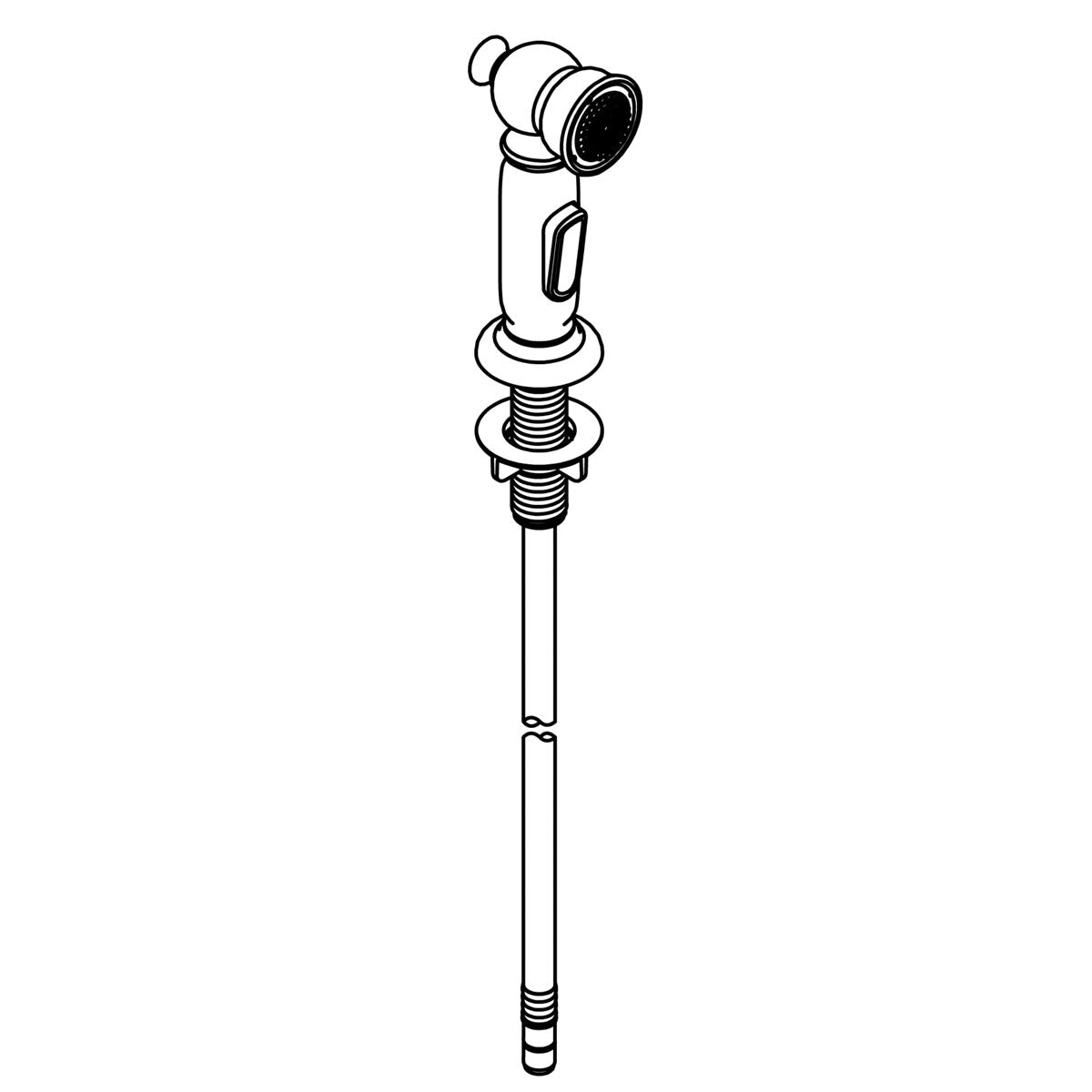 KOHLER Side Spray Assembly - Vibrant Brushed Moderne Brass, K-1215549-2MB