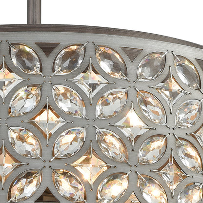 ELK SHOWROOM 12164/6 Rosslyn 22'' Wide 6-Light Chandelier - Weathered Zinc