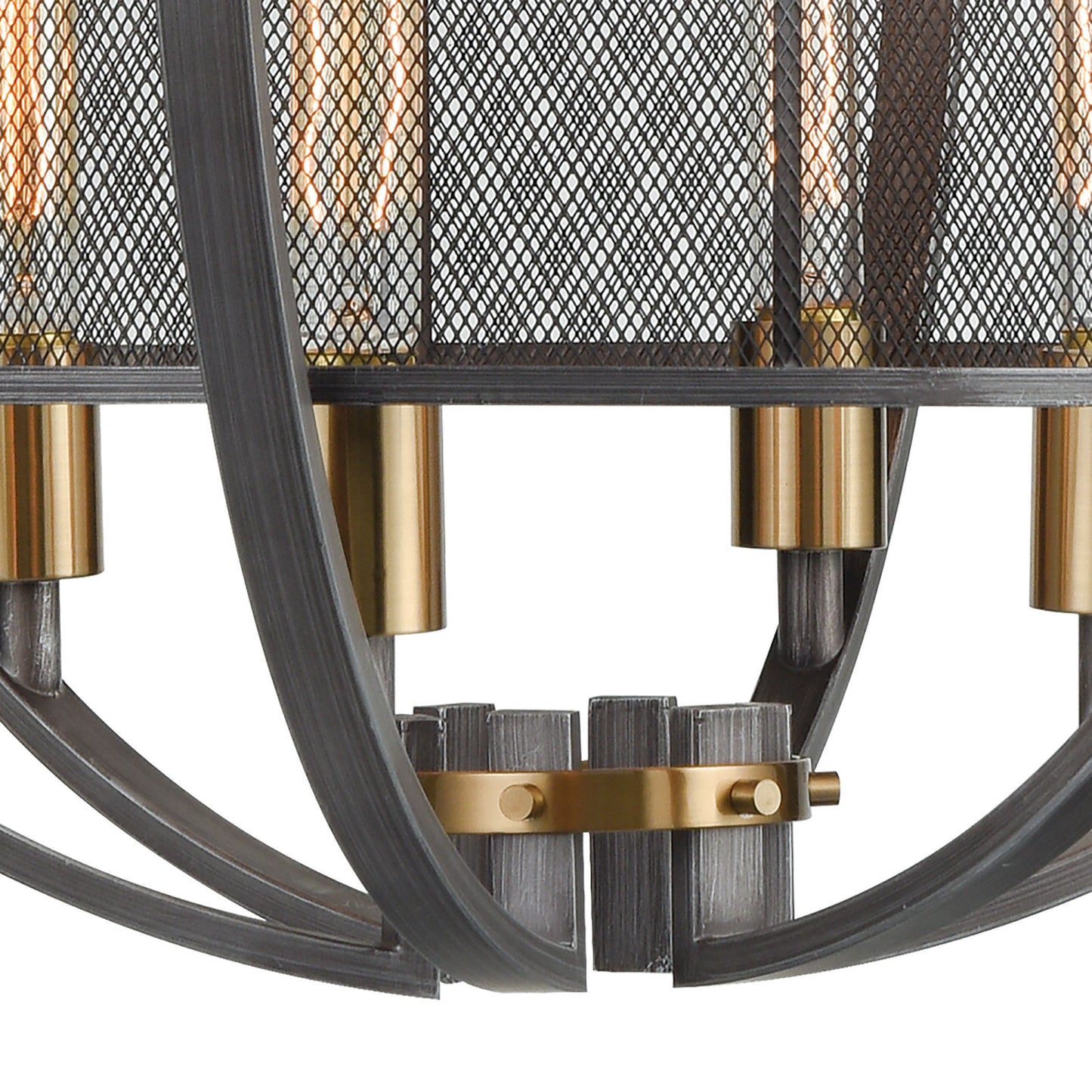 ELK SHOWROOM 12171/6 Ellicott 24'' Wide 6-Light Chandelier - Weathered Zinc