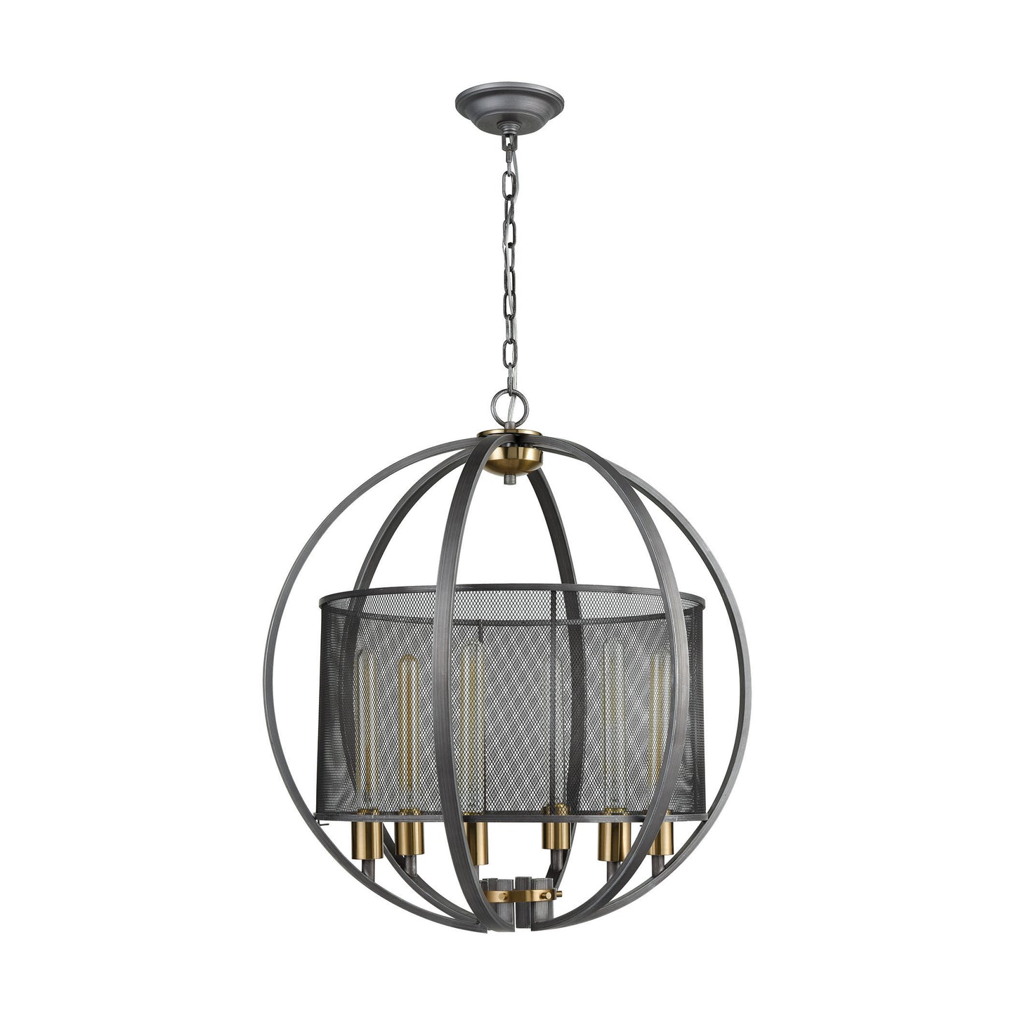 ELK SHOWROOM 12171/6 Ellicott 24'' Wide 6-Light Chandelier - Weathered Zinc