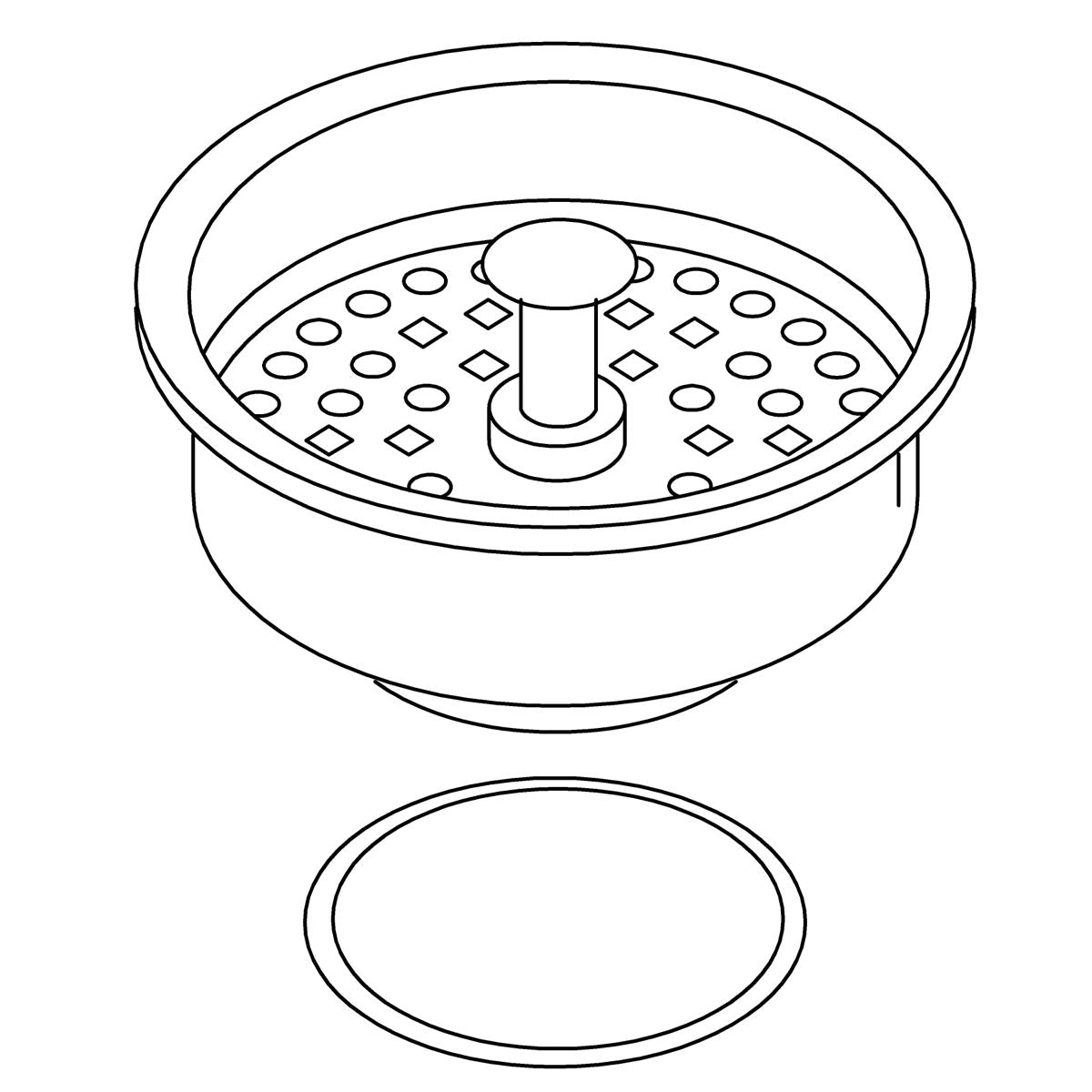 KOHLER Strainer Cup Assembly - Black Iron, K-1217618-KB