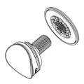 KOHLER URINAL SPREADER SERVICE KIT - Polished Chrome, K-1218378-CP