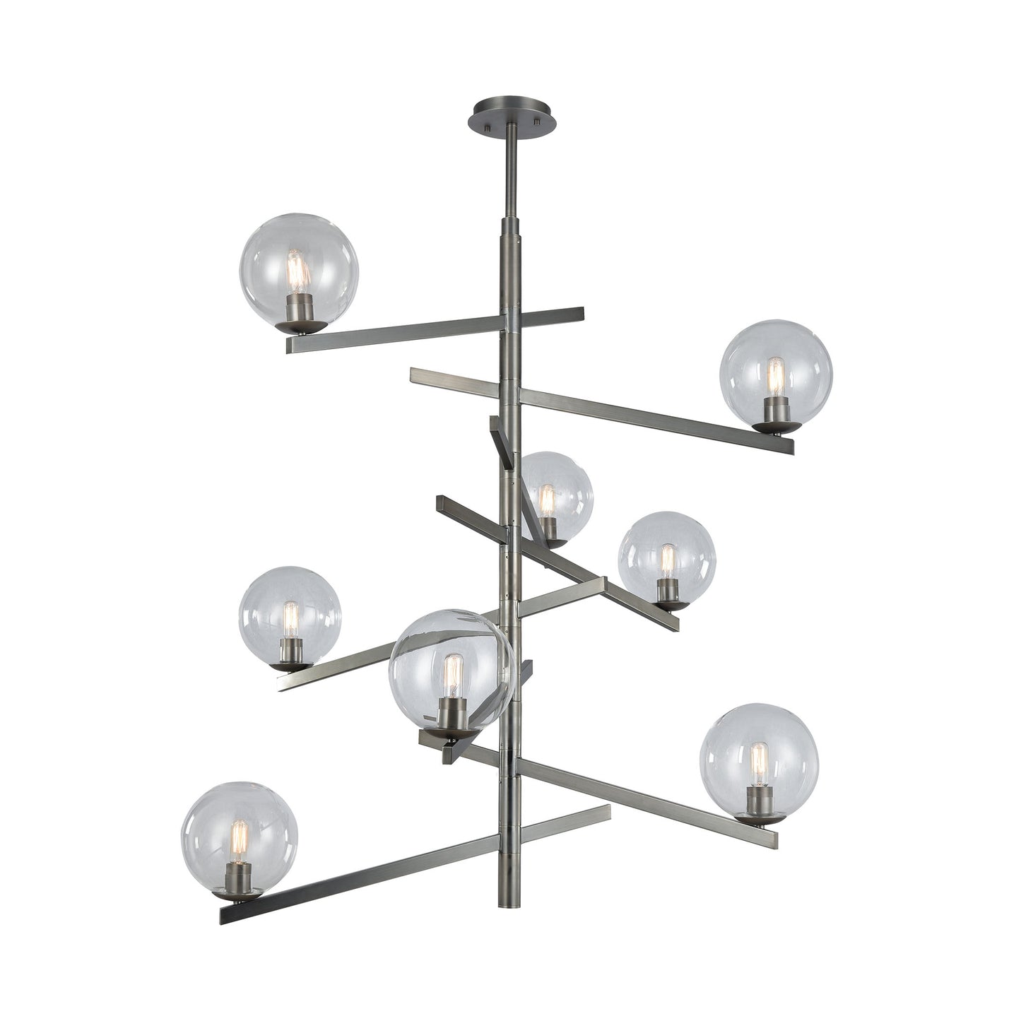 ELK SHOWROOM 12184/8 Globes of Light 42'' Wide 8-Light Chandelier - Black