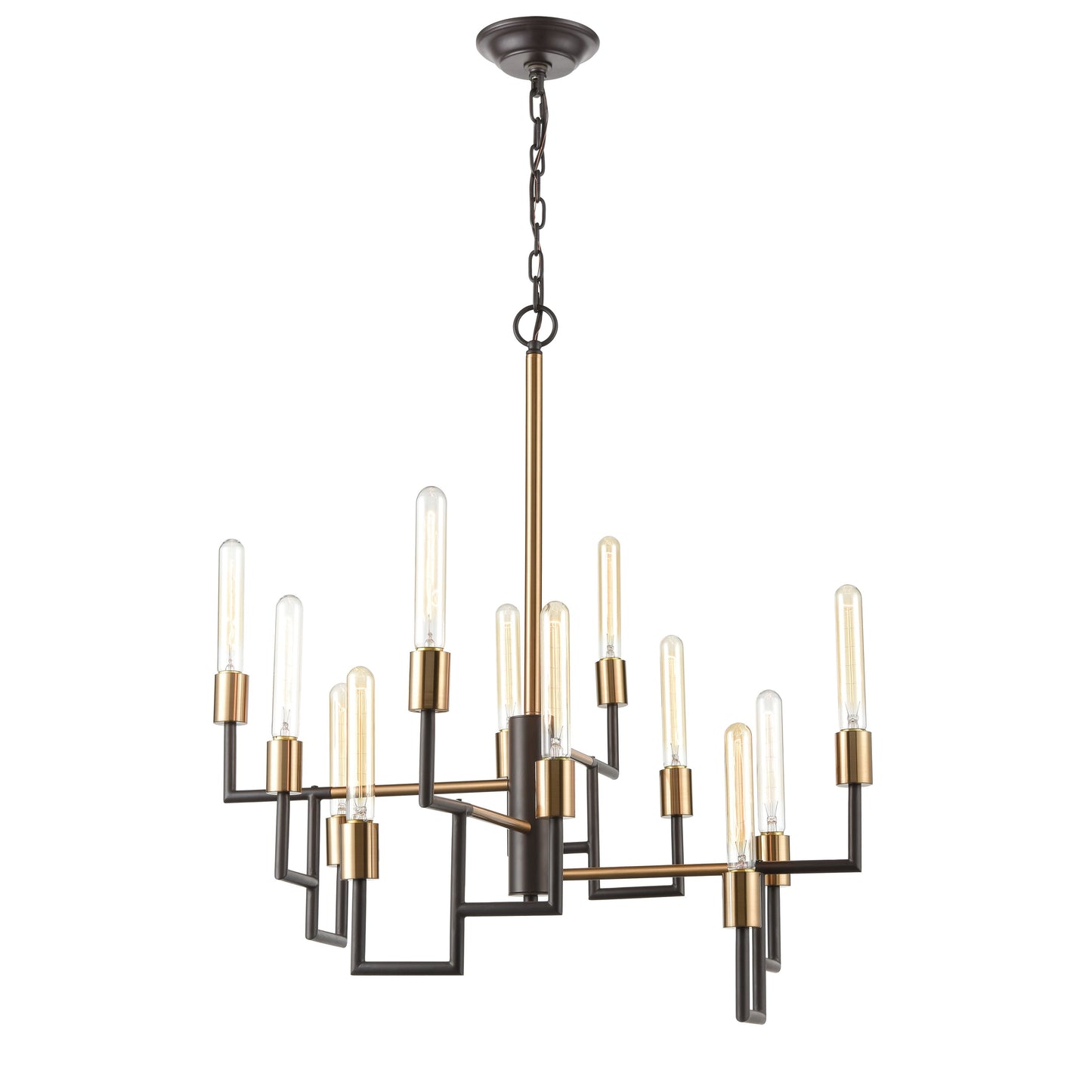 ELK SHOWROOM 12207/12 Congruency 29'' Wide 12-Light Chandelier - Oil Rubbed Bronze