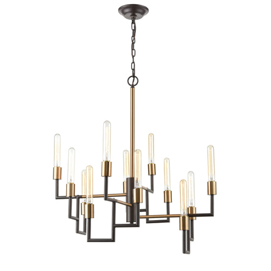 ELK SHOWROOM 12207/12 Congruency 29'' Wide 12-Light Chandelier - Oil Rubbed Bronze