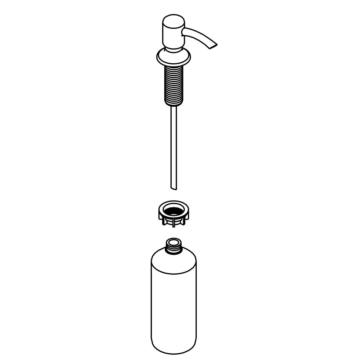KOHLER Soap Dispenser Kit - Vibrant Brushed Moderne Brass, K-1222881-2MB