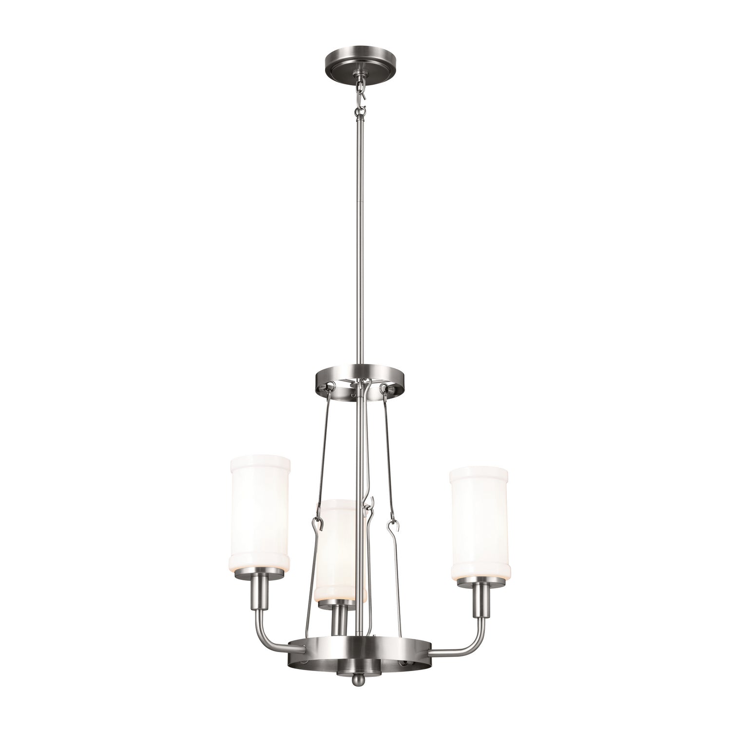 KICHLER 52450CLP Vetivene 20" 3 Light Chandelier Classic Pewter