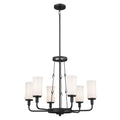 KICHLER 52451BKT Vetivene 29" 6 Light Chandelier Textured Black