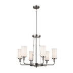 KICHLER 52451CLP Vetivene 29" 6 Light Chandelier Classic Pewter