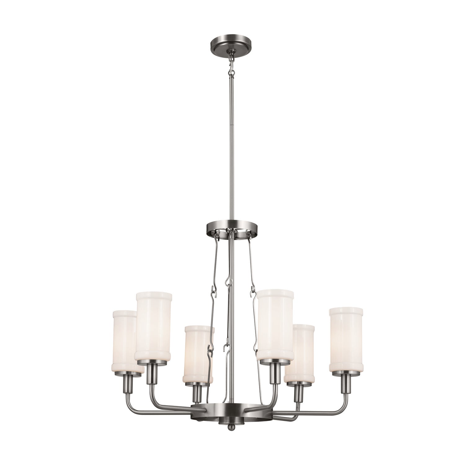 KICHLER 52451CLP Vetivene 29" 6 Light Chandelier Classic Pewter