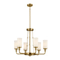KICHLER 52451NBR Vetivene 29" 6 Light Chandelier Natural Brass