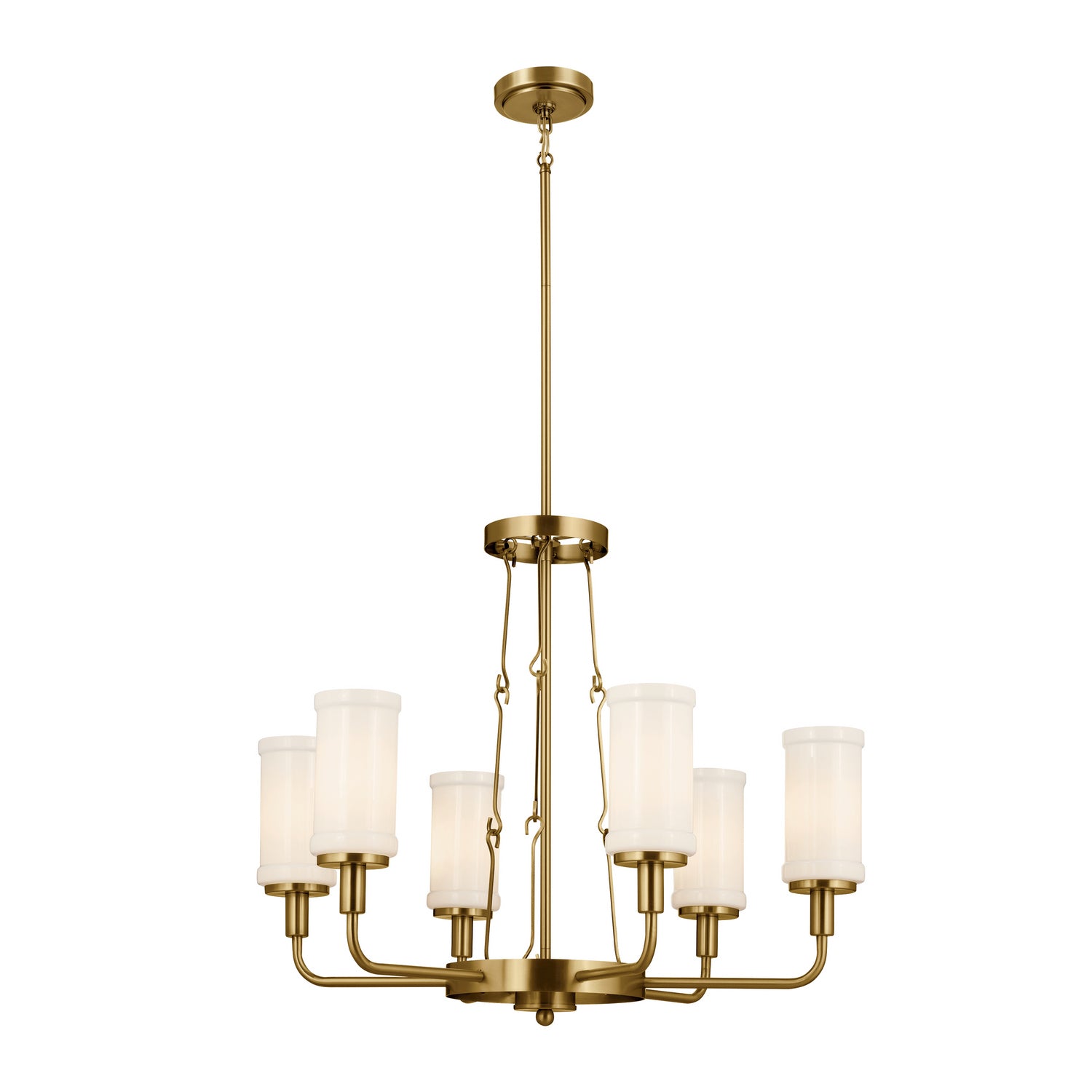 KICHLER 52451NBR Vetivene 29" 6 Light Chandelier Natural Brass
