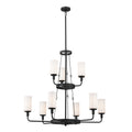 KICHLER 52452BKT Vetivene 40" 9 Light Chandelier Textured Black