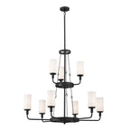 KICHLER 52452BKT Vetivene 40" 9 Light Chandelier Textured Black