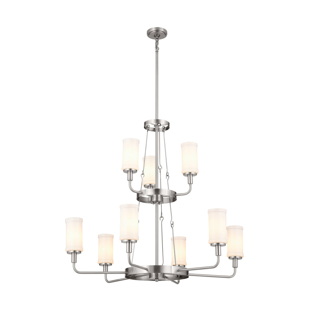KICHLER 52452CLP Vetivene 40" 9 Light Chandelier Classic Pewter